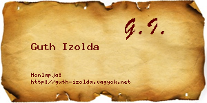 Guth Izolda névjegykártya